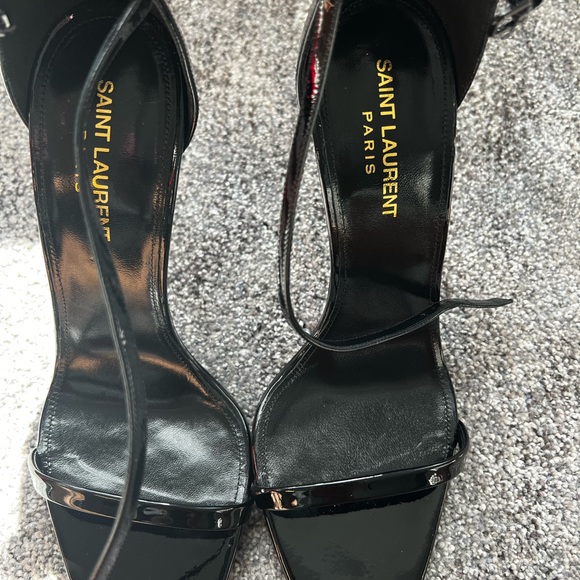 Saint Laurent Black Nappa Opyum
110mm Matte Ysl Sandals Size EU 39 - Picture 2 of 13